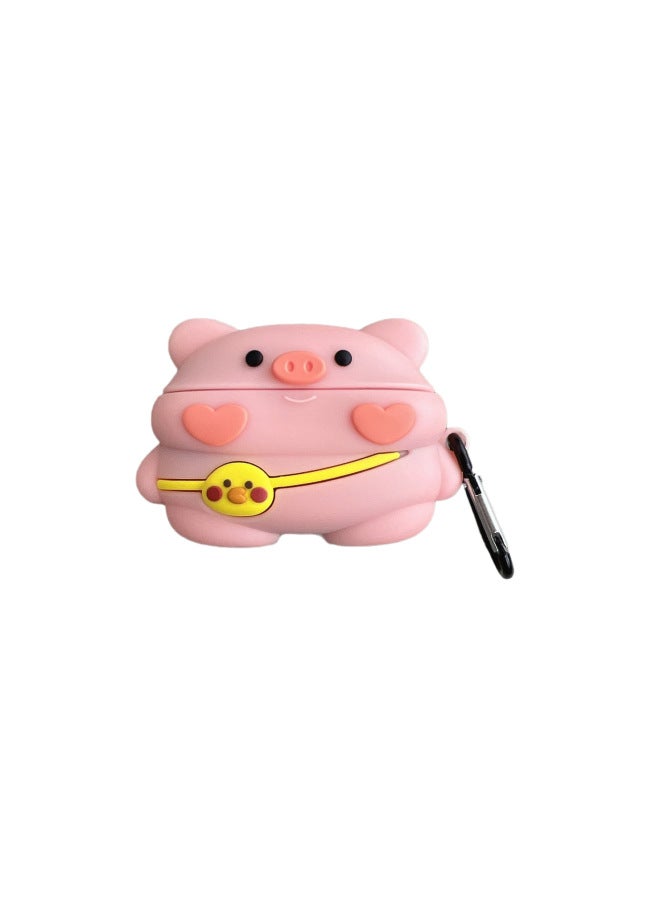 For XiaomiRedmi Buds5 Pro Earphone Protective Cover Red Mi Buds4 Cartoon Silicone Wireless Bluetooth Shell-Color:Silicone Soft Shell-pink Backpack Pig-Model:Red Rice Buds6 Vital Edition (Protective Cover)  - Image 1