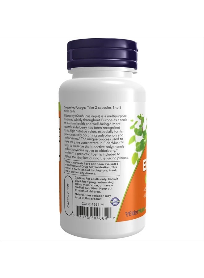 now Supplements, ElderMune 65:1 Elderberry Juice Concentrate With Vitamin C, Immune System Support, 90 Veg Capsules - Image 3