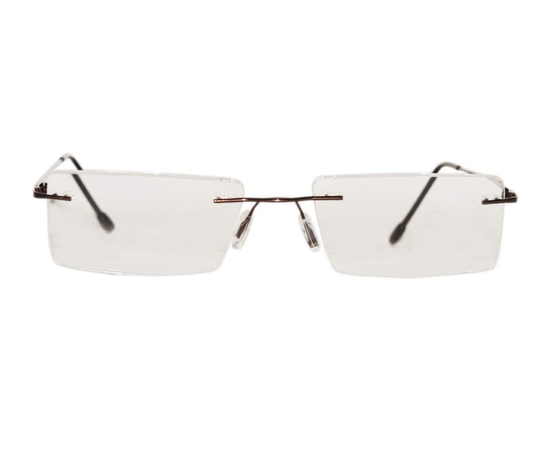 Peter Jones Brown Rimless Unisex Reading Glasses (Eye Power 1.25) - Image 3