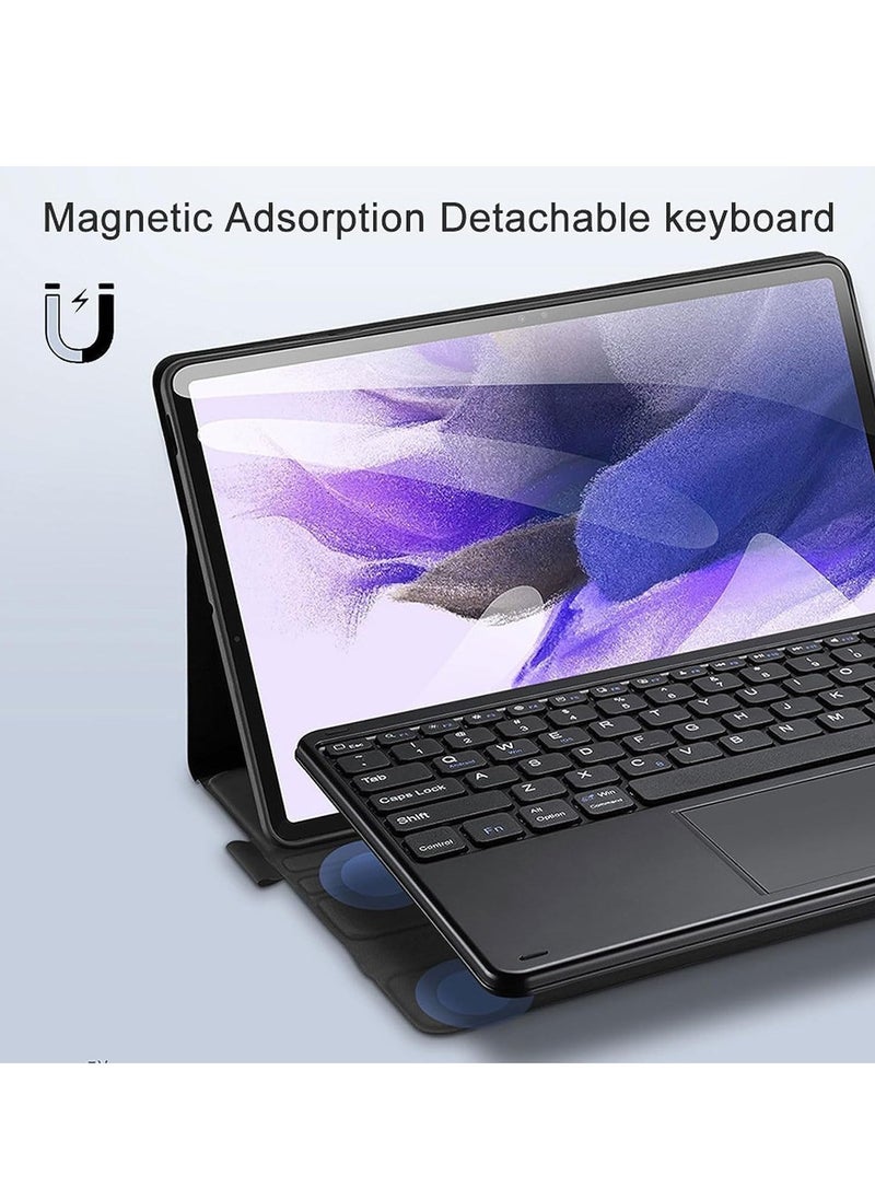 JAJEEK Keyboard Case for Samsung Galaxy Tab S9 Plus 12.4 Inch 2023 – Premium PU Leather Cover, Detachable Bluetooth Keyboard with Smart Touchpad, Magnetic Adsorption – Slim, Stylish Protection & Enhanced Productivity - Image 3