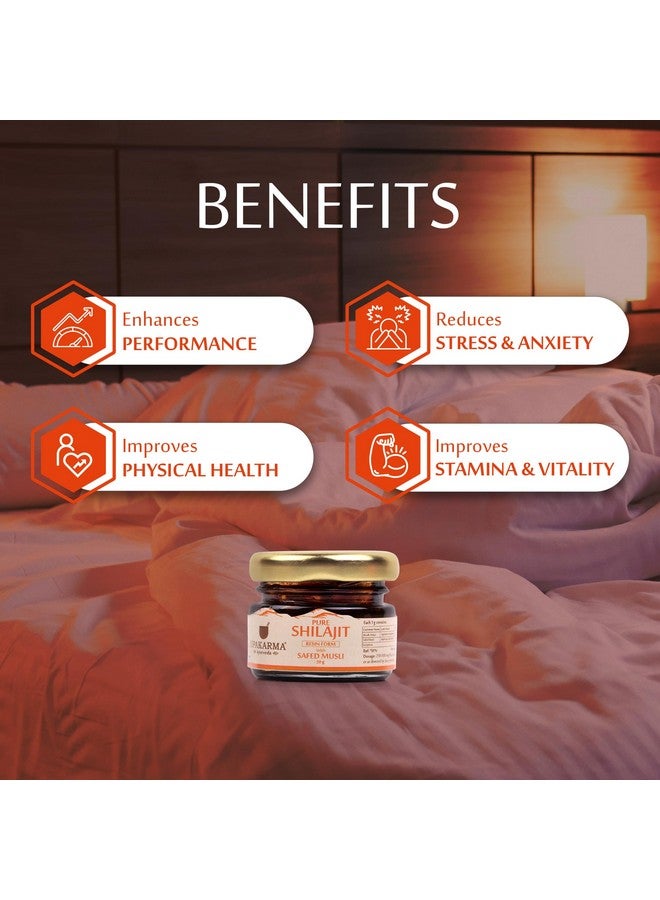 UPAKARMA Combo of Pure Shilajit Resin Blend with Ashwagandha & Safed Musli - 20g | Original Shilajeet Liquid Form | For Boost Stamina, Endurance & Strength | 100% Ayurvedic & Natural (Pack of 2) - Image 3