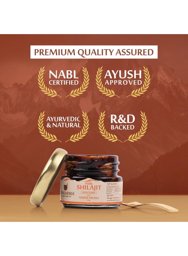 UPAKARMA Combo of Pure Shilajit Resin Blend with Ashwagandha & Safed Musli - 20g | Original Shilajeet Liquid Form | For Boost Stamina, Endurance & Strength | 100% Ayurvedic & Natural (Pack of 2) - Image 5