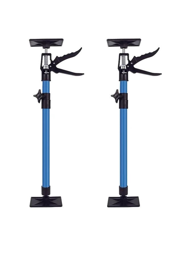 Heavy Duty Adjustable Third Hand Tool 2pcs Blue Extendable Support Pole Sturdy Base - Image 1