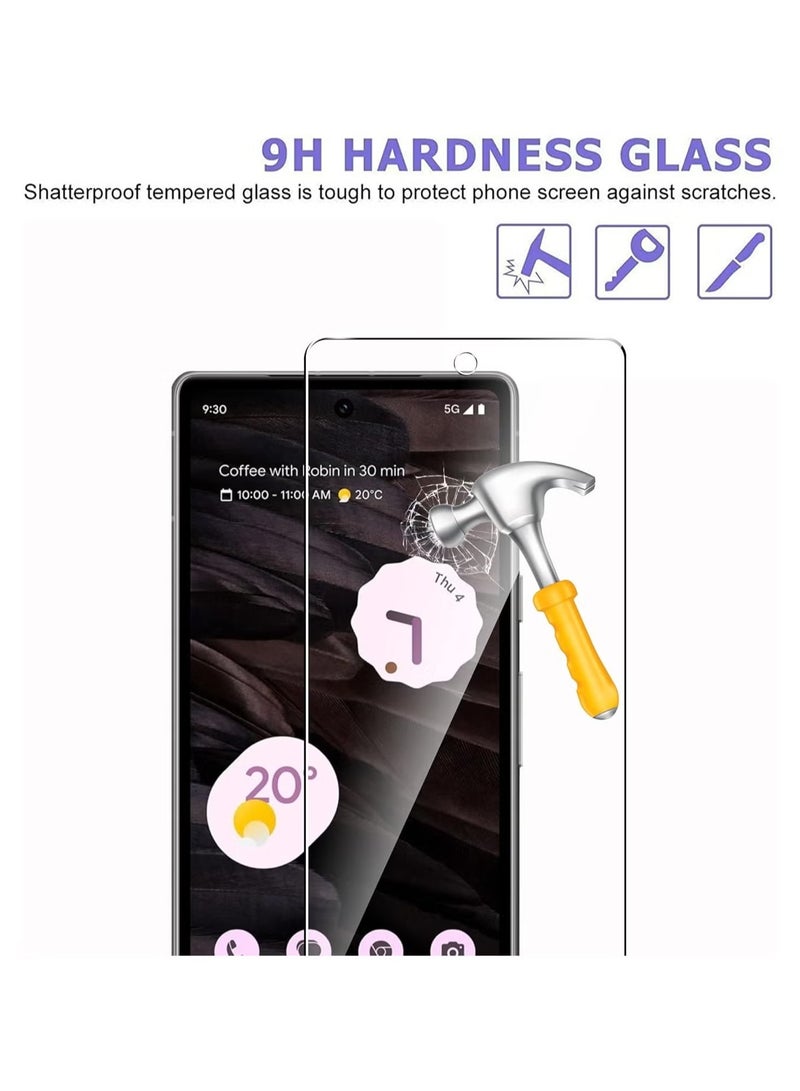 TIGER Screen Protector for Google Pixel 7A | Tempered Glass Full Coverage Screen Protector | Bubble-Free, Scratch-Resistant, 9H Hardness, Anti-Fingerprint Protection for Google Pixel 7A - Image 2