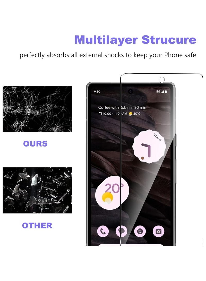 TIGER Screen Protector for Google Pixel 7A | Tempered Glass Full Coverage Screen Protector | Bubble-Free, Scratch-Resistant, 9H Hardness, Anti-Fingerprint Protection for Google Pixel 7A - Image 4