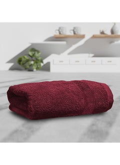 Rest 1Pc Bath Towel 100% Cotton 70X140 Cm , 27X55 Inches Extra Large Burgundy 1Pc Bath Towel Soft And High Absorbent Super Soft Quality Towel  - Image 1