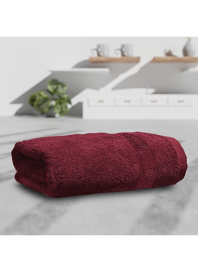Rest 1Pc Bath Towel 100% Cotton 70X140 Cm , 27X55 Inches Extra Large Burgundy 1Pc Bath Towel Soft And High Absorbent Super Soft Quality Towel  - Image 1