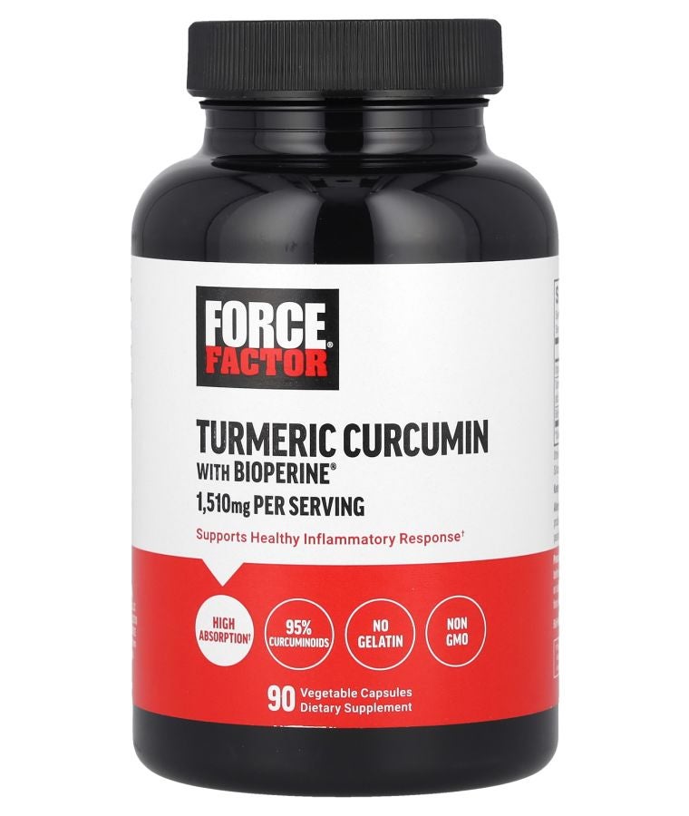 Force Factor Turmeric Curcumin with BioPerine® 90 Vegetable Capsules