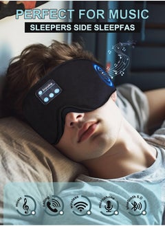 Generic Sleeping Headphones, 3D Sleeping Mask Bluetooth Wireless Music Blackout Eye Mask, Side Sleeping Headphones Sleeping Mask with Bluetooth Headset Ultra-thin Stereo Speakers, Soft, Comfortable and Breathable Sleeping Eye Mask for Men and Women, Eye Mask for Travel/Sleeping  - Image 5