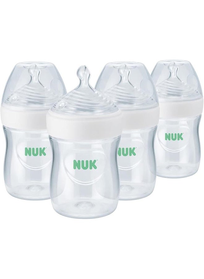 NUK Simply Natural Baby Bottle with SafeTemp, 5 oz, 4 Pack - Image 1