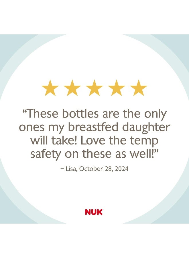NUK Simply Natural Baby Bottle with SafeTemp, 5 oz, 4 Pack - Image 5