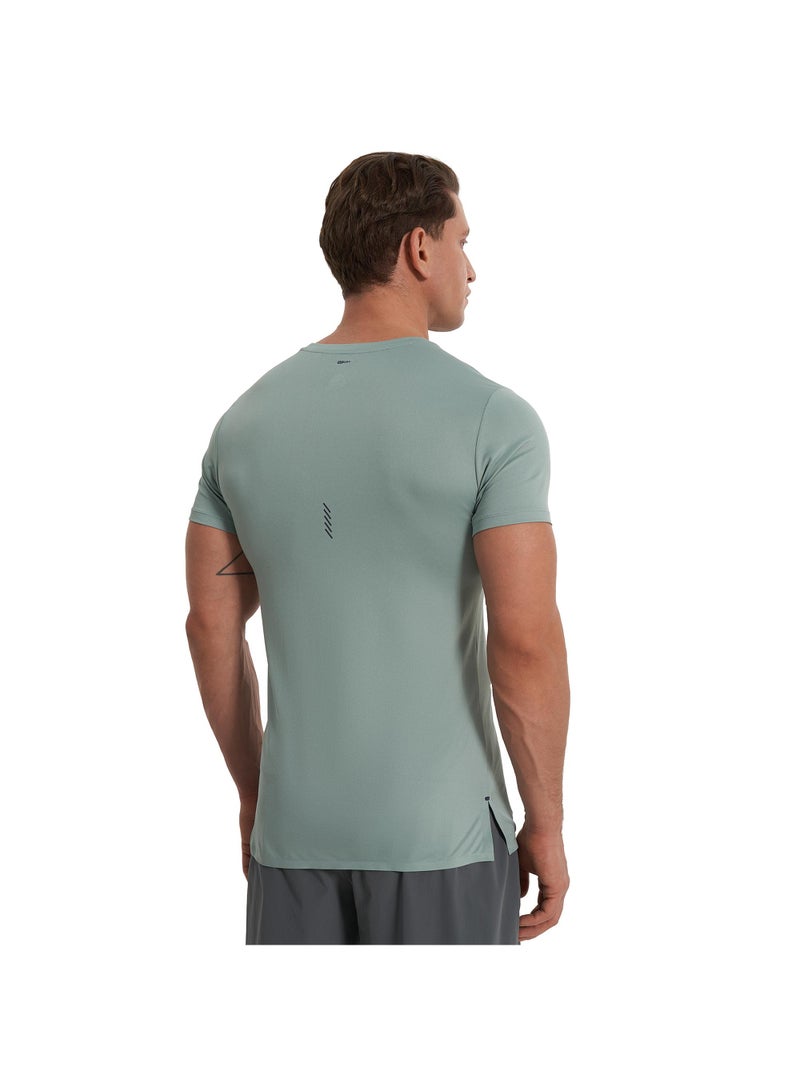 Athlex Men's Running T-shirt Fly Mint Green, Athlex, ATDRY Moisture-Wicking Technology, Reflective Print, Lightweight and Comfortable for Enhanced Performance - Image 3