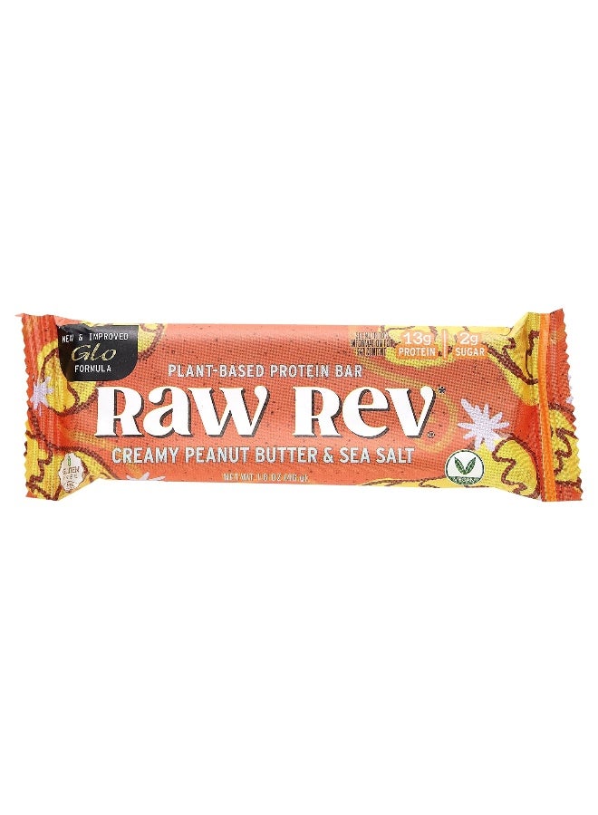 RAW REV Raw Rev, Plant-Based Protein Bar, Creamy Peanut Butter & Sea Salt, 12 Bars, 1.6 oz (46 g) Each  - Image 3