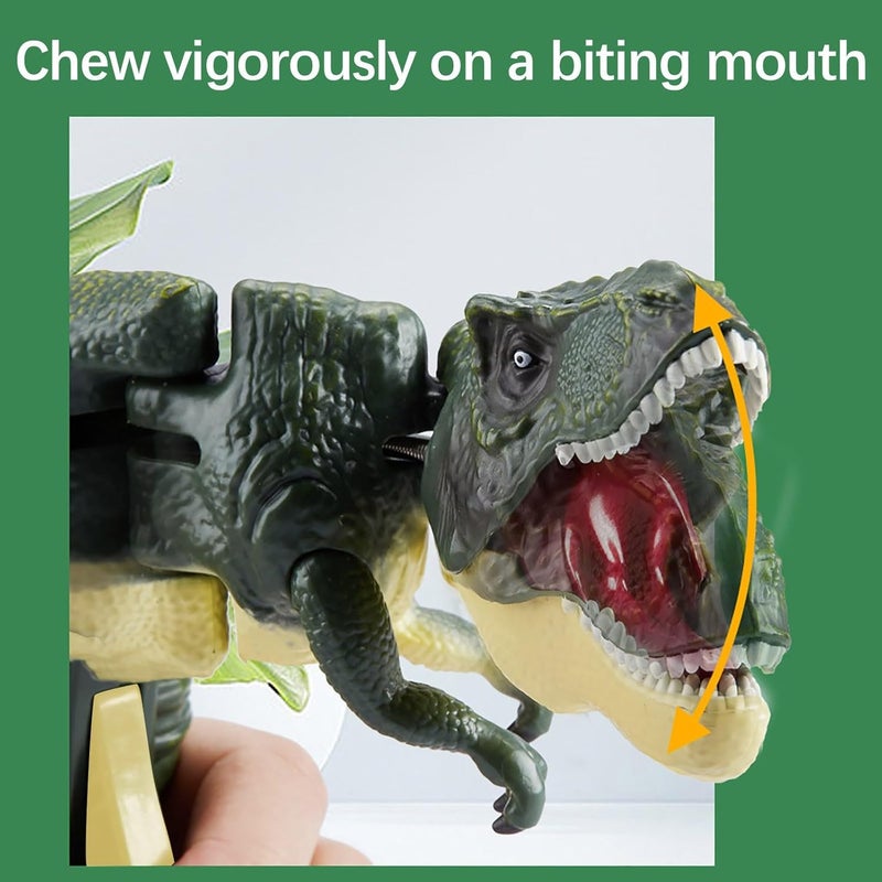 klarako Dinosaur Toy Children Press The Tyrannosauru Model Vibrating Head and Tail Moving Dinosaur, Tyrannosaurus T-Rex Walking Dinosaur Kids Toy, for Kids 3-12 Years Old Boys and Girls - Image 2