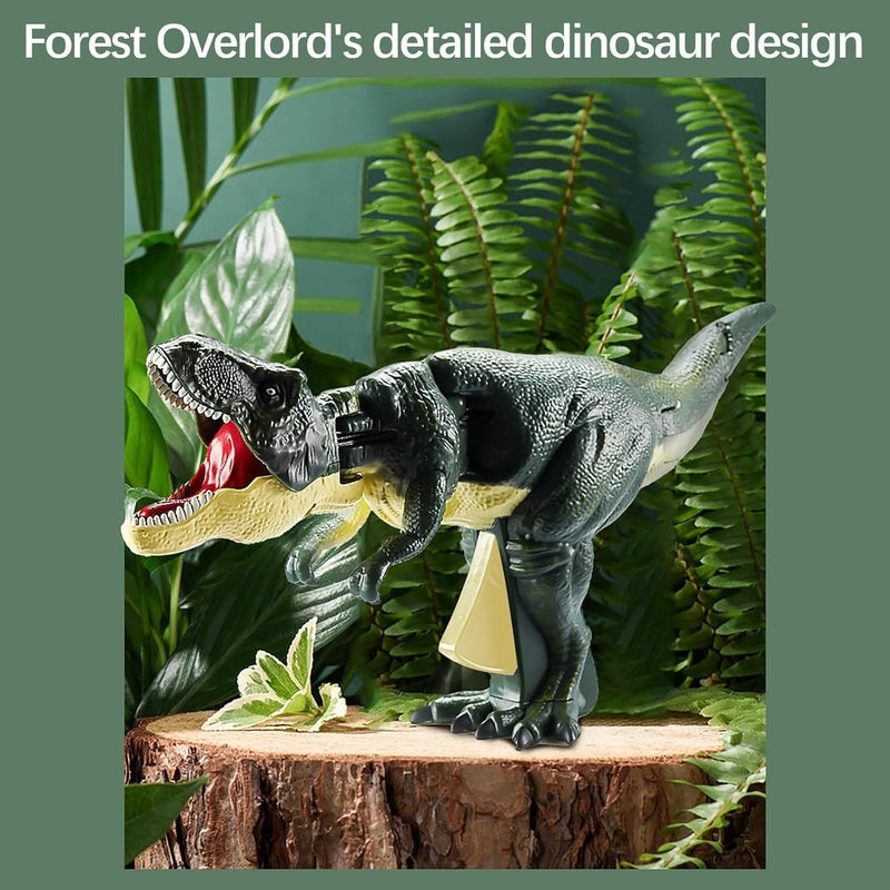 klarako Dinosaur Toy Children Press The Tyrannosauru Model Vibrating Head and Tail Moving Dinosaur, Tyrannosaurus T-Rex Walking Dinosaur Kids Toy, for Kids 3-12 Years Old Boys and Girls - Image 4