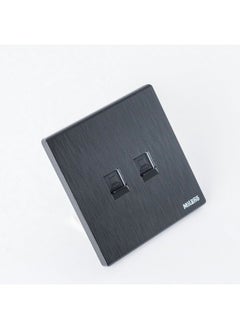 Milano Dual Data Outlet Network Socket Insert Keystone Jack Faceplate For Home Appliances Computers Telephones Blk