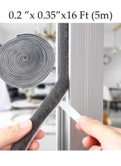 SYOSI 5M Self Adhesive Seal Strip Weatherstrip for Windows and Doors House Soundproofing,Windproof,Dustproof,Stronger Stickiness Gray  - Image 1