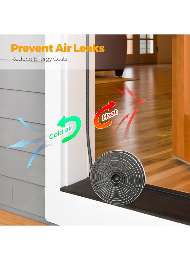 SYOSI 5M Self Adhesive Seal Strip Weatherstrip for Windows and Doors House Soundproofing,Windproof,Dustproof,Stronger Stickiness Gray - Image 2