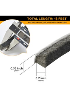 SYOSI 5M Self Adhesive Seal Strip Weatherstrip for Windows and Doors House Soundproofing,Windproof,Dustproof,Stronger Stickiness Gray  - Image 3