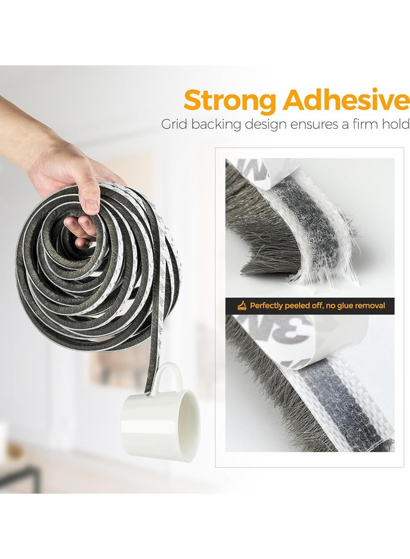 SYOSI 5M Self Adhesive Seal Strip Weatherstrip for Windows and Doors House Soundproofing,Windproof,Dustproof,Stronger Stickiness Gray - Image 5