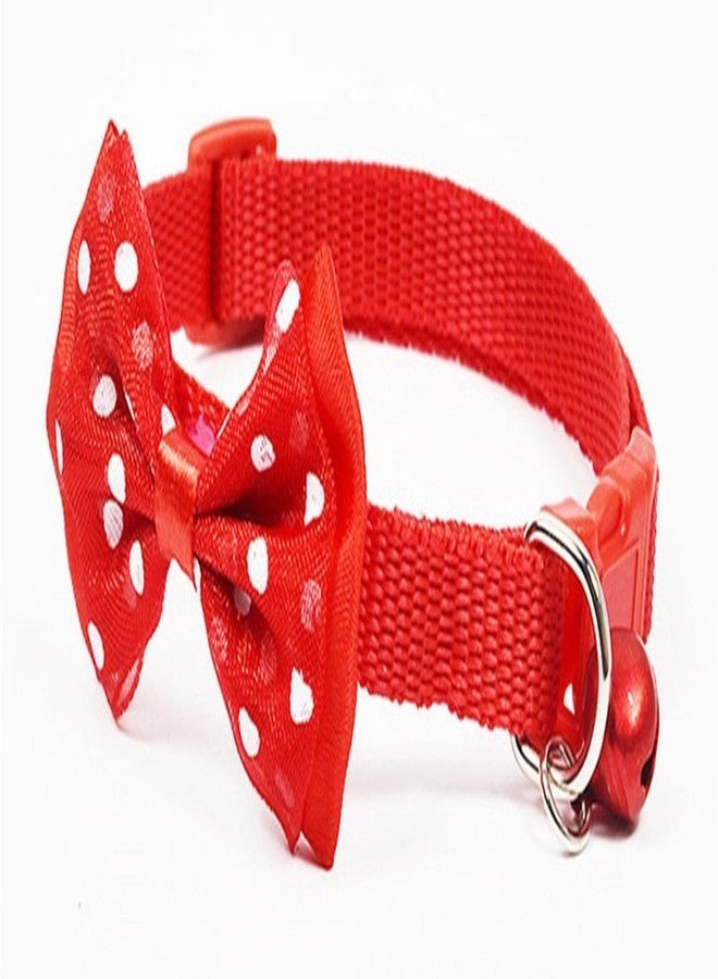 Pets Empire Pet Collar Adjustable Bow-Tie Dog Cat Collar with Bell Breakaway Buckle Bowknot 1 Piece - Color May Vary - Image 2