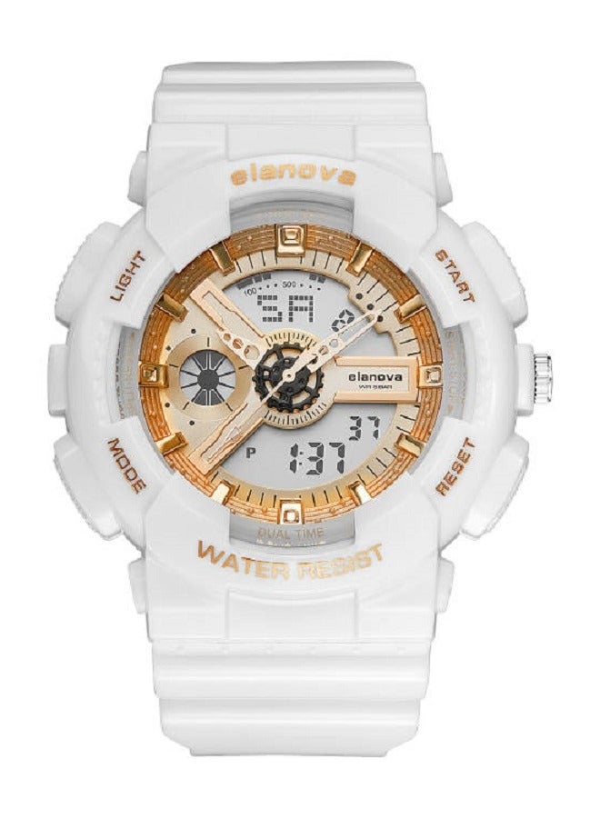 Elanova Wristwatch with hands and a digital display, water-resistant, shock-resistant, model EL908 - Image 1