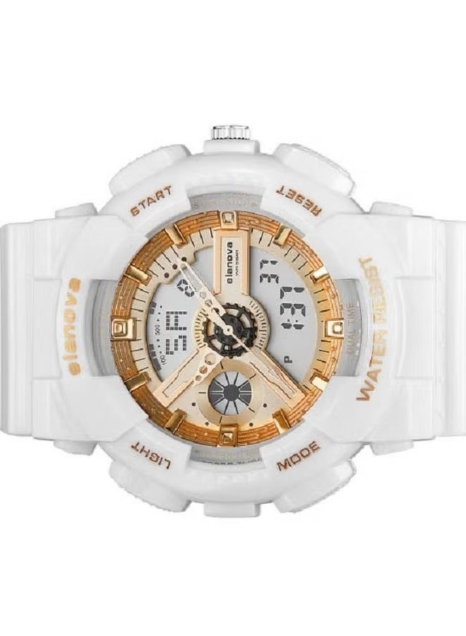 Elanova Wristwatch with hands and a digital display, water-resistant, shock-resistant, model EL908 - Image 2