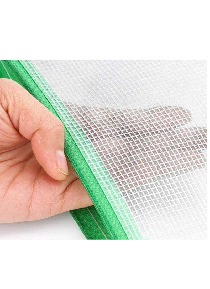Excefore Mesh Zipper Pen A3 Size 10Pcs for Office Supplies Waterproof Tear-Resistant Plastic File Colorful Document Bag Zip File Folders Pockets Travel Bags Zipper Pouches  - Image 3
