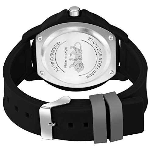 CLOUDWOOD Analogue Rubber Strap Men's & Boy's Watch (Black Color Dial Black Colored Strap) - Image 2