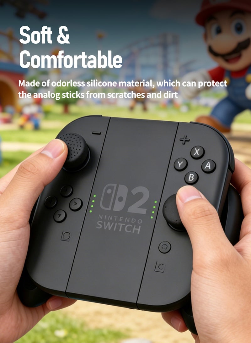 بيكسنست 8 قطع أغطية عصا التحكم متوافقة مع Switch 2 / Switch / OLED / Lite وPS4 / PS5، أغطية سيليكون مانعة للانزلاق، تصميم مرتفع ومنخفض للألعاب - Image 4