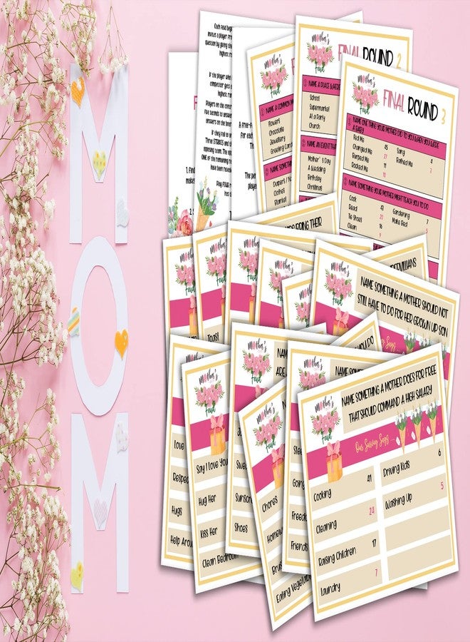 Pazag Mother's Day Friendly Feud Quiz, Family Feud Quiz, Mothers Day Decorations, Mother's Day Party Game, Family Activity, Feud Trivia Quiz, Baby Shower Game （MD02) - Image 3