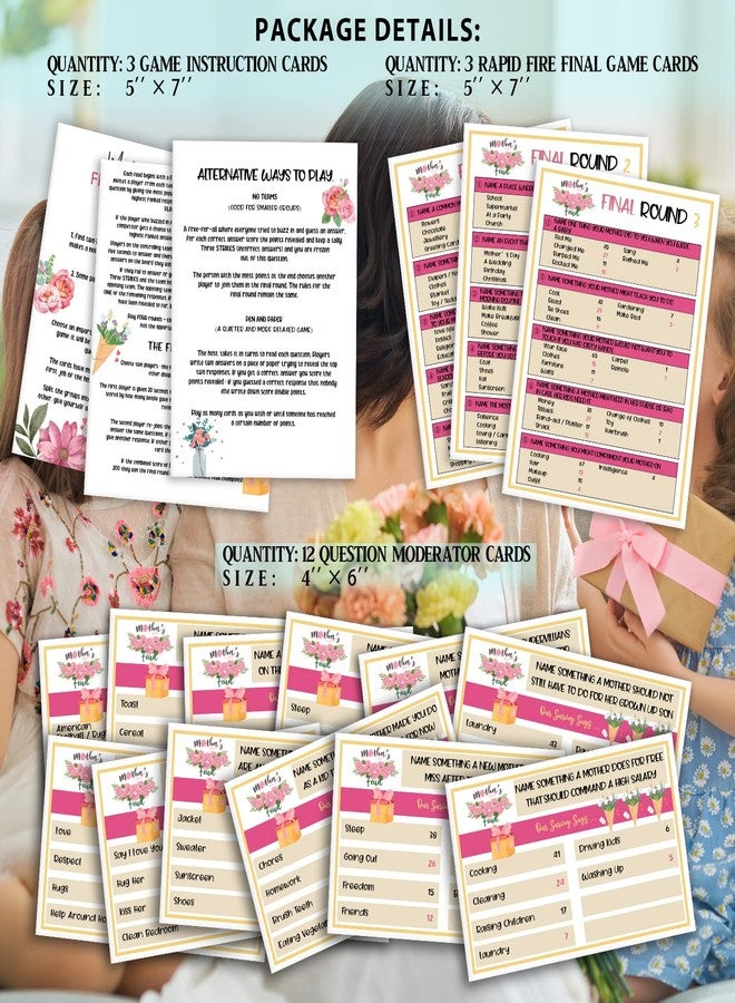 Pazag Mother's Day Friendly Feud Quiz, Family Feud Quiz, Mothers Day Decorations, Mother's Day Party Game, Family Activity, Feud Trivia Quiz, Baby Shower Game （MD02) - Image 2