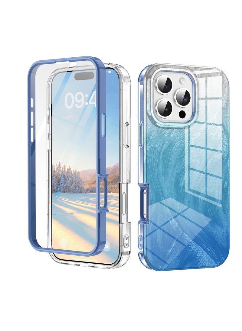 iPhone 16 Pro Max Dual-Function Case - Gradient Full-Coverage Shockproof Protector with Magnetic Charging Compatibility and Matte Anti-Fingerprint Finish