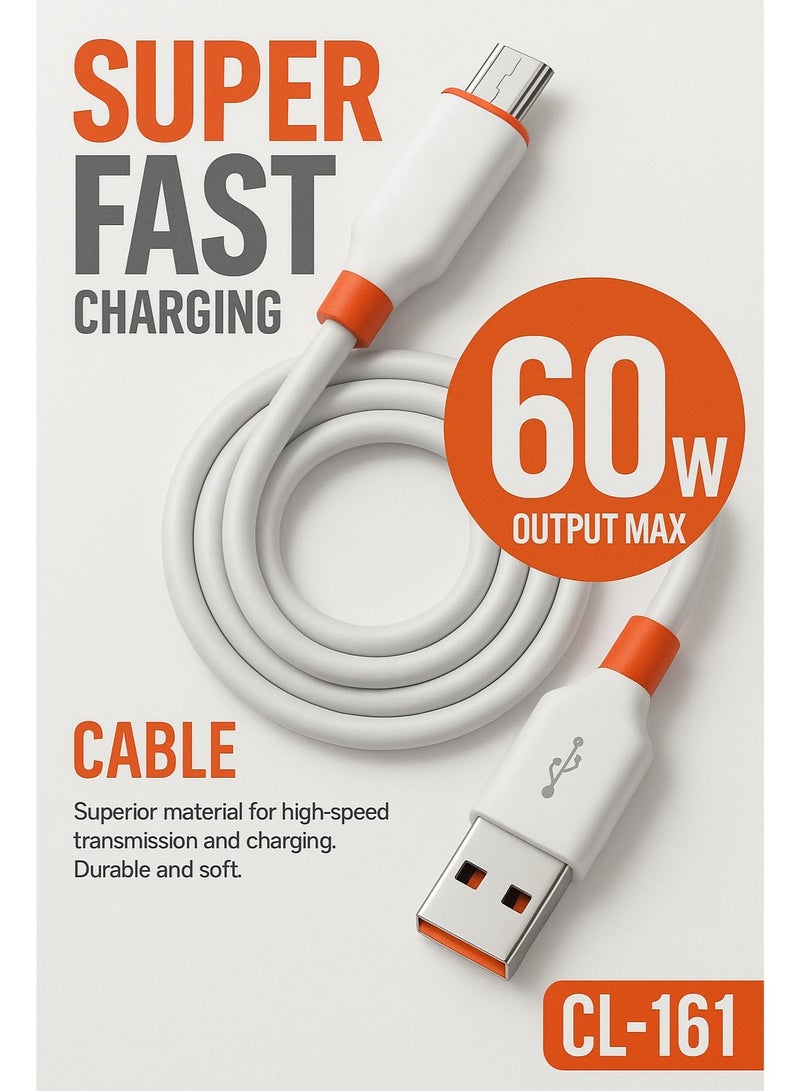X-SCOOT 60W Super Fast Charging Cable ‎USB to Micro-USB ‎ | 1m Fast Data & Charging Cable - Image 2