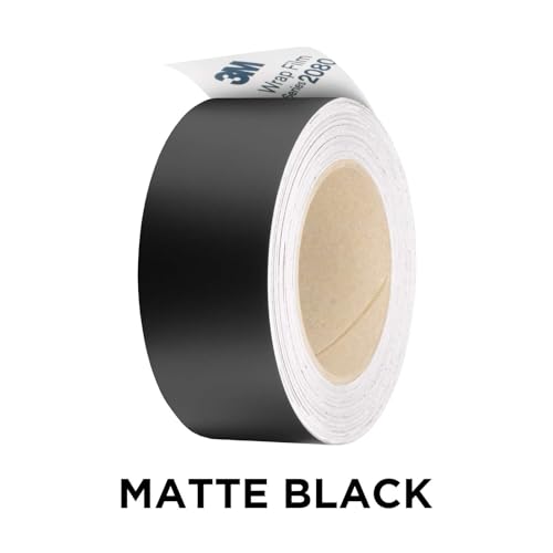 EZAUTO WRAP 2 inches x 75 Feet Matte Black 3M 2080 Vinyl Wrap Kit for Black Out Chrome Delete Window Trim Door Trim with Tool Kit - Image 2