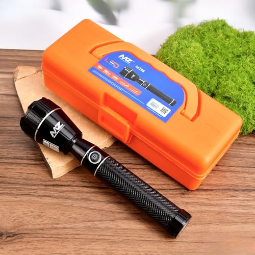 MZ M298 (Rechargeable LED Metal Torch) Zoomable Super Bright 150W with 1500mAh Battery & 3 Modes Flashlight (Black) - Image 4