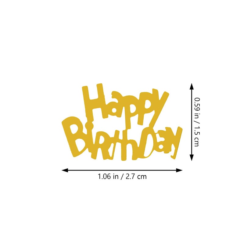 Black Gold Acrylic Confetti Scatter For Birthday Party Table Decorations - Image 3