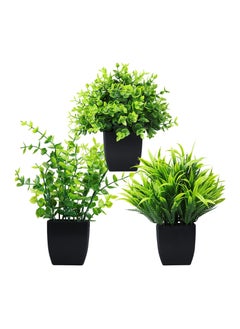 Artificial Potted Plants Set of 3 Mini Fake Plants,3 Pack Small Eucalyptus Potted Plants,Wheat Grass Faux Plant in Black Pot for Home Office Desk,Bathroom Shelf,Bedroom Indoor Decorations. - pzsku/ZB8DE4A72A6983EB155B2Z/45/_/1740071840/5e2e9c18-f5c1-4b41-af14-908ac7ca0795