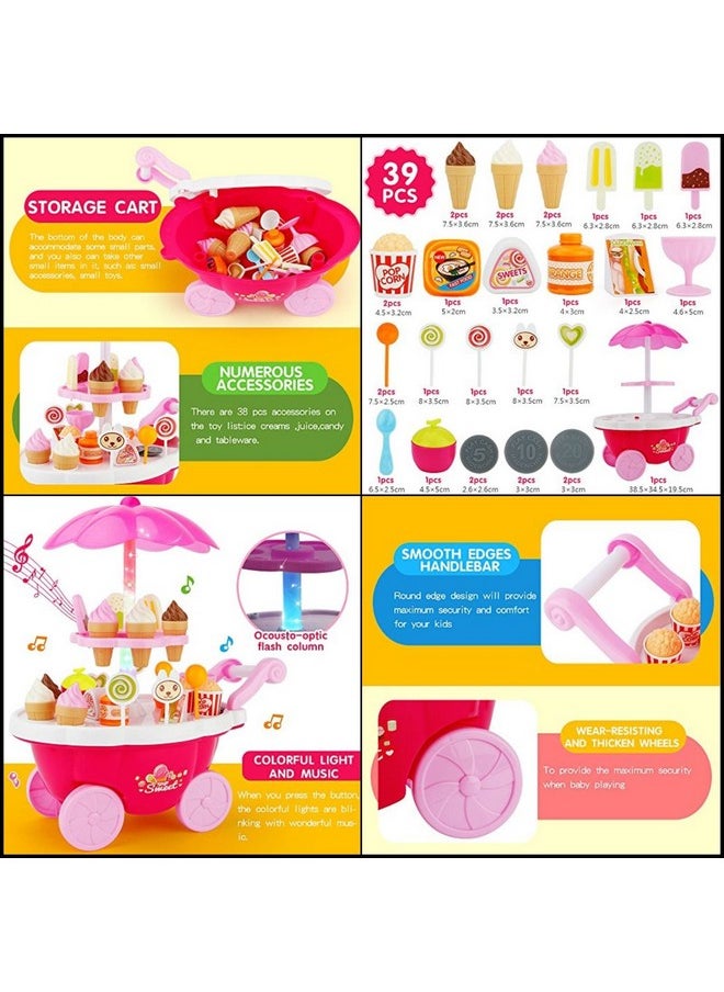 Kiti Kits KITI KITS Sweet&Luxurious Ice Cream Candy Shop With Soft Light&Sound For Kids (Nvj Enteprise) (Pink)  - Image 3