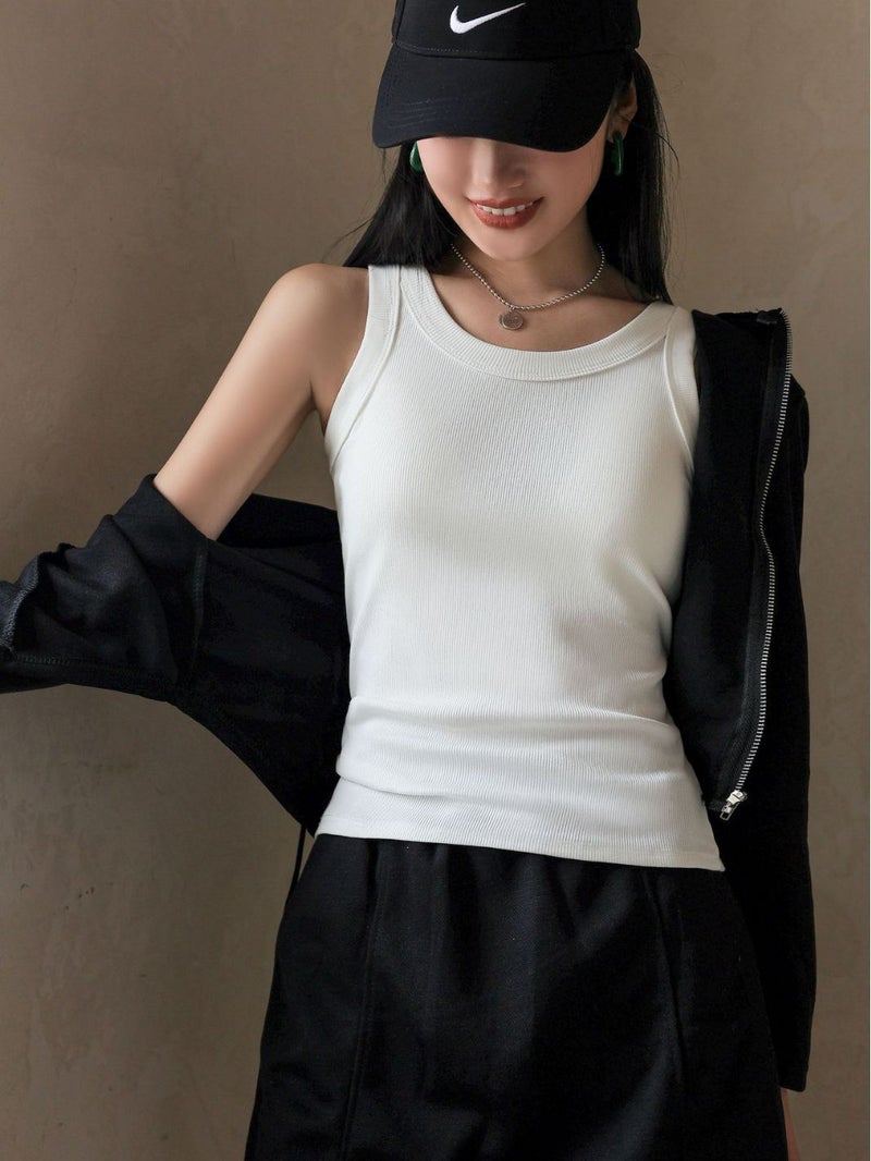 Women's Modal Knit Ribbed Sports Camisole Vest Top - Image 2