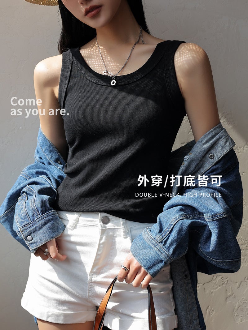 Women's Modal Knit Ribbed Sports Camisole Vest Top - Image 3