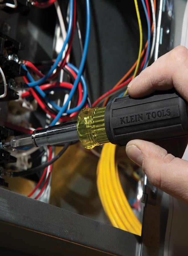 Klein Tools 32500MAG Magnetic Multi-Bit Screwdriver/Nut Driver, 11-in-1 Multi Tool with 8 Bits, 3 Nut Driver Sizes, Cushion Grip Handle - Image 4