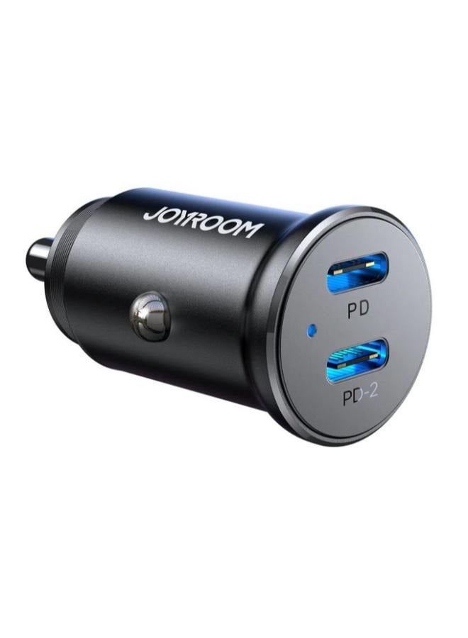 30W 2C mini Metal Car Charger\ JR-CCN06 Guaranteed by Agent Trust - Image 1