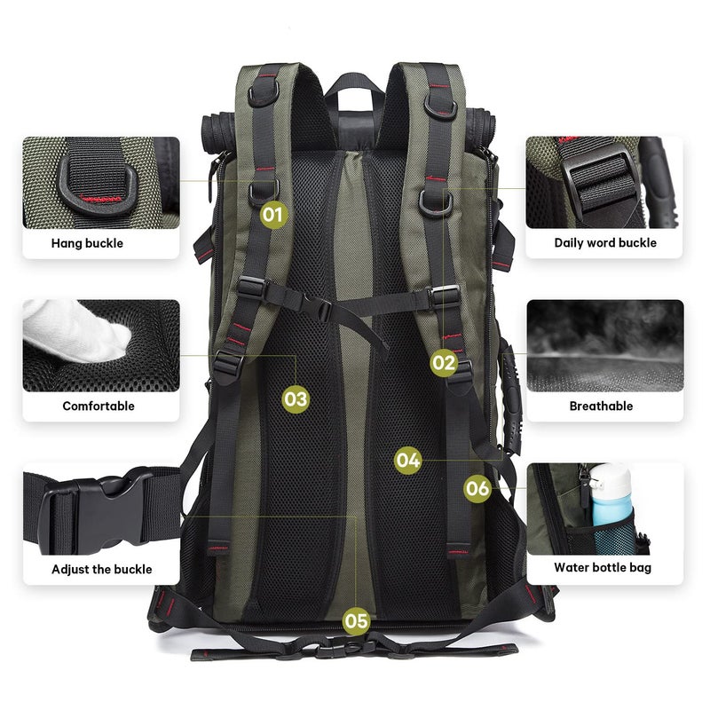 KAKA Travel Backpack, Carry On Backpack Durable Convertible Duffle Bag Fit for 15.6 Inch Laptop for Men and Women(Medium 35L) - Image 4