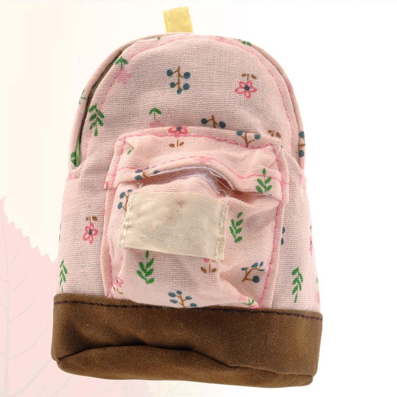 Mini Backpack Flower Bag Wallet Hand Pouch Purse Key Chain Keyring ( ) - Image 1