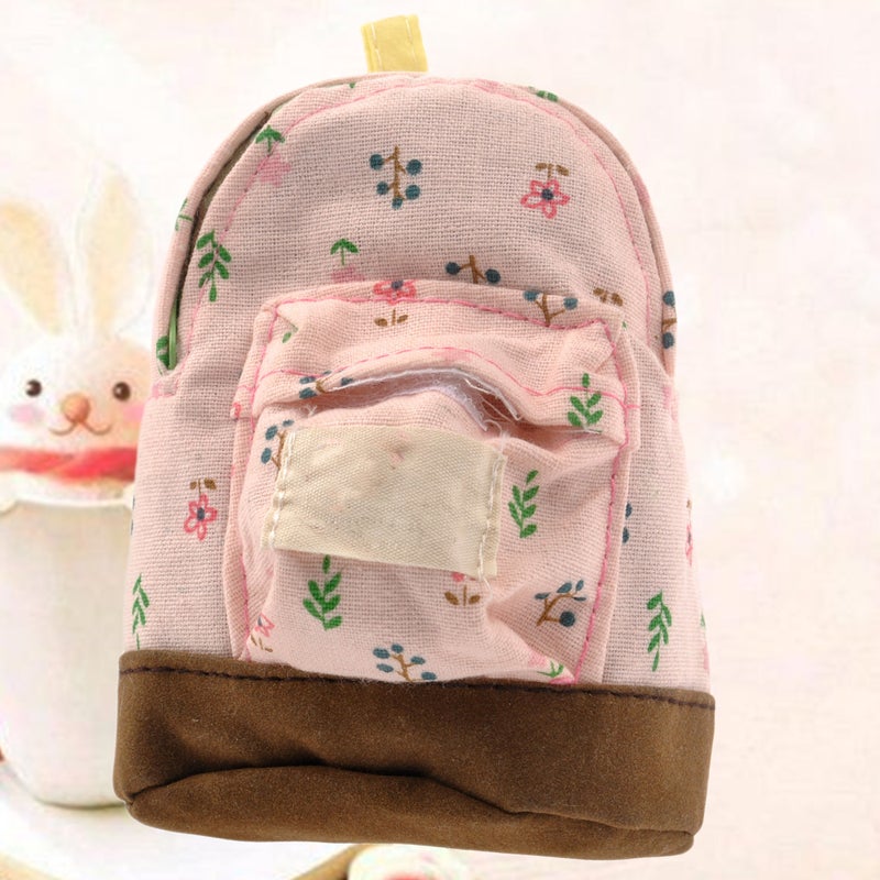 Mini Backpack Flower Bag Wallet Hand Pouch Purse Key Chain Keyring ( ) - Image 2