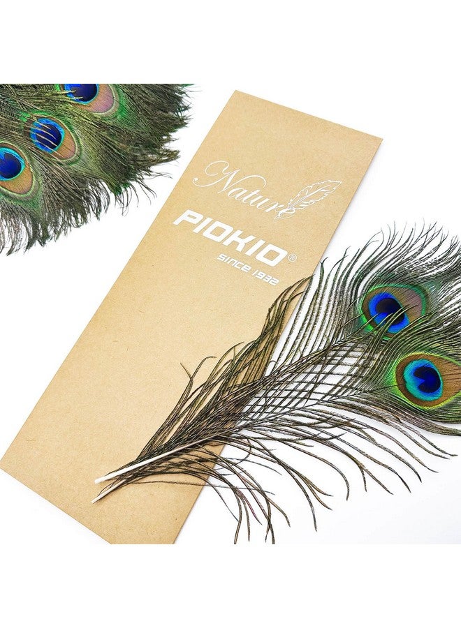 Piokio 50 Pcs Natural Peacock Feathers In Bulk 10 12 Inch(25 30 Cm) Bulk For Diy Craft Wedding Mardi Gras Decoration - Image 3