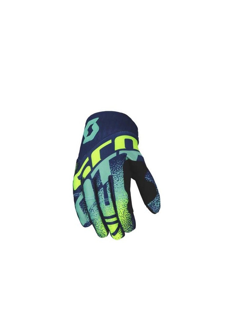 Scott Motorcycle Gloves - Blue/Yellow - Image 2