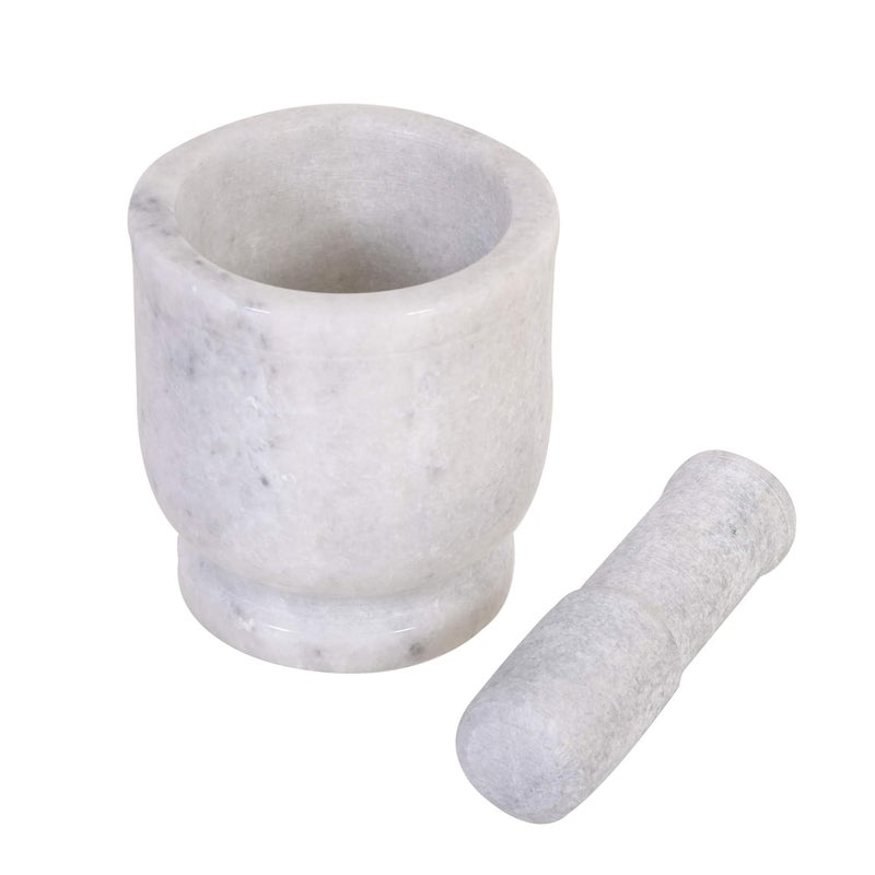 PTR Marble Imam DastaMortar pestle set White 4 inch - Image 2