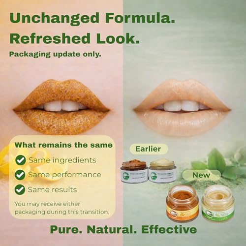 Greenviv Orange & Lemon Lip Scrub + Matcha & Green Tea Lip Mask for Dull & Dry Lips, Removes Dead Skin & Smoothens Lips | 20 g, Pack of 2 - Image 2